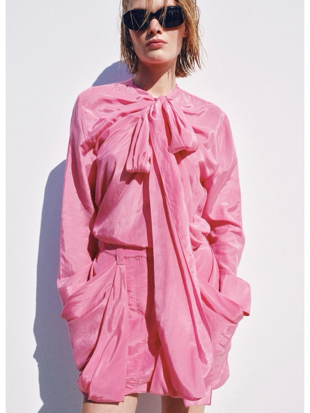 ZW Collection Bubble Gum Cargo Mini Skirt